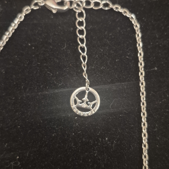 Crown Trifari Blue Gemstone Necklace 18" - Picture 2 of 4